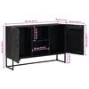 vidaXL Buffet Preto 105 x 30 x 68 cm