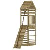 vidaXL Casa de brincar com parede de escalar pinho impregnado