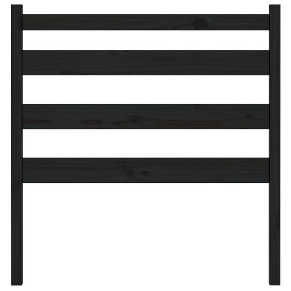 vidaXL Cabeceira de cama 96x4x100 cm pinho maciço preto