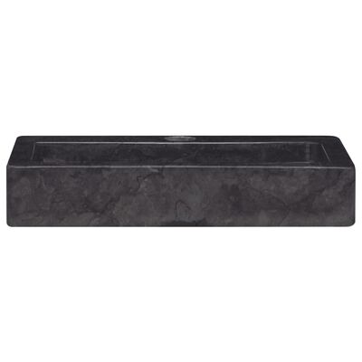 vidaXL Lavatório de parede 38x24x6,5 cm mármore preto