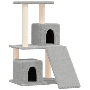 vidaXL &Aacute;rvore p/ gatos c/ postes arranhadores sisal 82 cm cinza-claro