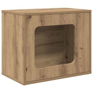 vidaXL Casa para Gatos Carvalho Arttisan 51 x 30 x 42,5 cm