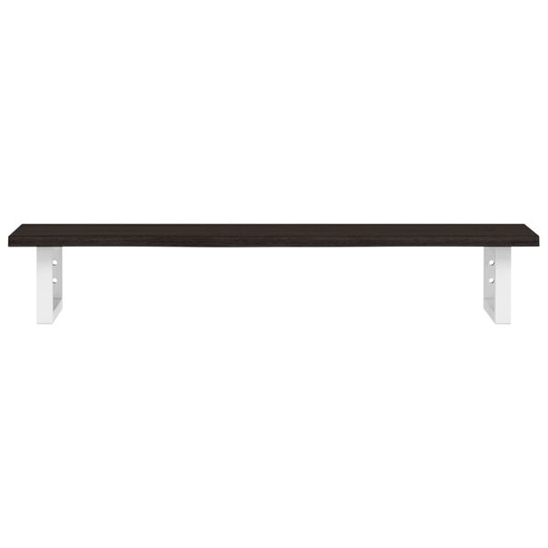 vidaXL Prateleira de parede p/ lavat&oacute;rio a&ccedil;o/madeira carvalho maci&ccedil;a