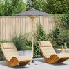 vidaXL Guarda-sol de Jardim Cinza Escuro &Oslash; 270 x 260 cm Bambu