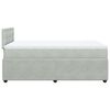 vidaXL Cama boxspring c/ colch&atilde;o 120x200 cm veludo cinzento-claro