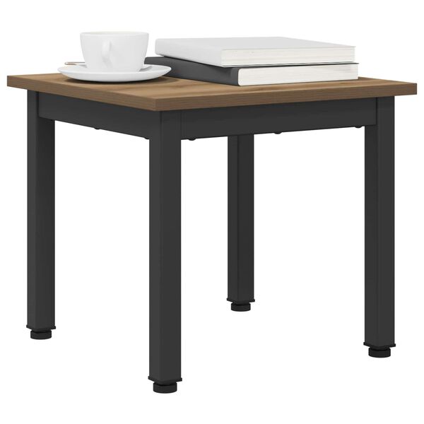 vidaXL Mesa de centro Carvalho Artesanal 40 x 40 x 36 cm