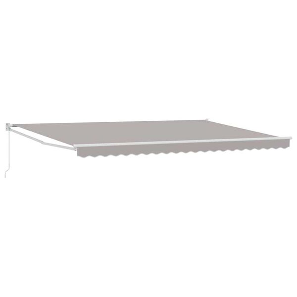 vidaXL Toldo Retr&aacute;til Cinzento-claro 500 &times; 300 cm Tecido e Metal