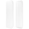 vidaXL Cabeceira cama c/ abas couro artificial 183x16x78/88 cm branco