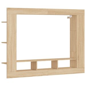 vidaXL M&oacute;vel de TV 152x22x113 cm derivados de madeira carvalho sonoma