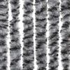 vidaXL Cortina anti-insetos 90x200 cm chenille cinzento/preto/branco