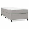 vidaXL Estrutura de cama com molas 100x200 cm tecido cinzento-claro