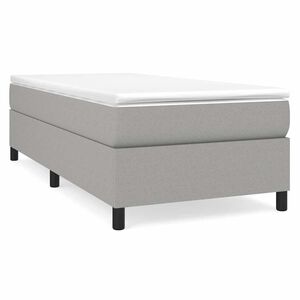 vidaXL Estrutura de cama com molas 100x200 cm tecido cinzento-claro