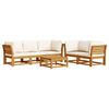 vidaXL 6 pcs conjunto lounge jardim c/almofad&otilde;es madeira maci&ccedil;a ac&aacute;cia