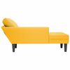 vidaXL Chaise lounge com almofada tecido corduroy amarela claro
