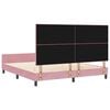 vidaXL Cama Box com cabeceira Rosa 180 x 200 cm Veludo