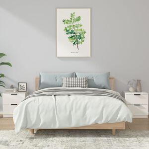 vidaXL Mesas de cabeceira 2 pcs madeira processada branco