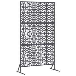 vidaXL Protetor de Privacidade 100 x 50 x 180 cm A&ccedil;o Antracite