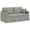 vidaXL Conjunto de Sof&aacute;s 2 pcs Cinzento-claro 158 x 78 x 80 cm Veludo