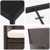 vidaXL Conjunto de Jantar para Jardim 7 pcs Castanho vime PE