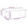 vidaXL Suporte para monitor 50x27x15 cm pinho maci&ccedil;o branco