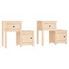vidaXL Mesas de cabeceira 2 pcs 79,5x38x65,5 cm madeira pinho maci&ccedil;a
