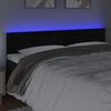 vidaXL Cabeceira de cama c/ luzes LED veludo 160x5x78/88 cm preto