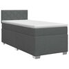 vidaXL Cama box spring com colch&atilde;o Cinzento-Escuro 80 x 200 cm Tecido