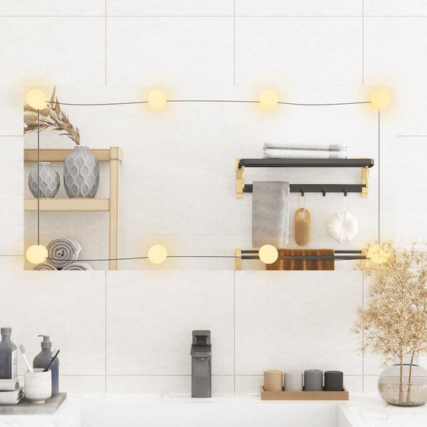 vidaXL Espelho de parede retangular com luzes LED 40x80 cm vidro