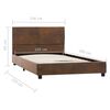 vidaXL Estrutura de cama 100x200 cm camurça artificial castanho