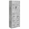 vidaXL Conjunto de Gabinete 2 unid. 66 x 34,5 x 87 cm Cinzento Cimento