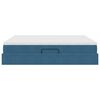 vidaXL Cama com arruma&ccedil;&atilde;o e colch&atilde;o Azul Escuro 200 x 200 cm Veludo