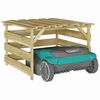 vidaXL Garagem para robot corta-relva Castanho 84 x 80 x 56 cm