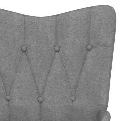 vidaXL Cadeira de baloiço com banco tecido cinzento-escuro