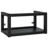 vidaXL Estrutura de parede p/ lavat&oacute;rio ferro 59x38x31 cm preto