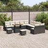 vidaXL Conjunto de Sof&aacute; de Jardim 13 pcs Preto Rattan Sint&eacute;tico