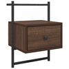 vidaXL Mesa cabeceira parede 35x30x51 deriv. madeira carvalho castanho