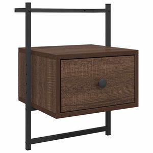 vidaXL Mesa cabeceira parede 35x30x51 deriv. madeira carvalho castanho