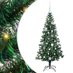 vidaXL &Aacute;rvore de Natal Artificial Pr&eacute;-iluminada Verde 150 cm