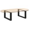 vidaXL P&eacute;s para mesa de centro em formato de U, 2 pe&ccedil;as, preto, 60x(30-31) cm, a&ccedil;o