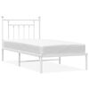 vidaXL Estrutura de cama com cabeceira 80x200 cm metal branco
