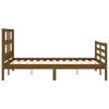 vidaXL Estrutura cama cabeceira 140x190 cm madeira maci&ccedil;a castanho-mel