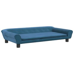 vidaXL Sof&aacute; infantil 100x50x26 cm veludo azul