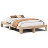 vidaXL Cama sem colch&atilde;o 135x190 cm madeira de pinho maci&ccedil;a