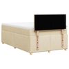 vidaXL Cama boxspring com colch&atilde;o 120x190 cm tecido cor creme