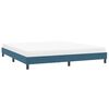 vidaXL Estrutura de cama sem colch&atilde;o 200x220 cm veludo azul-escuro
