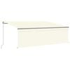 vidaXL Toldo retr&aacute;til manual com estore 4,5x3 m cor creme