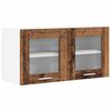 vidaXL Arm&aacute;rio suspenso Madeira Antiga e Branco 80 x 31 x 40 cm