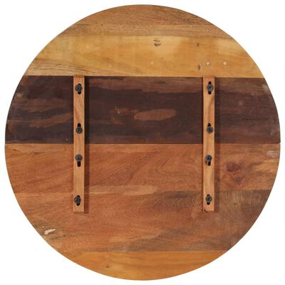 vidaXL Tampo de mesa redondo 80 cm 25-27 mm madeira recuperada maciça