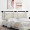 vidaXL Cabeceira Suspensa Creme 170 x 55 x 5 cm Veludo