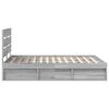 vidaXL Estrutura da Cama com cabeceira Cinza Sonoma 160 x 200 cm